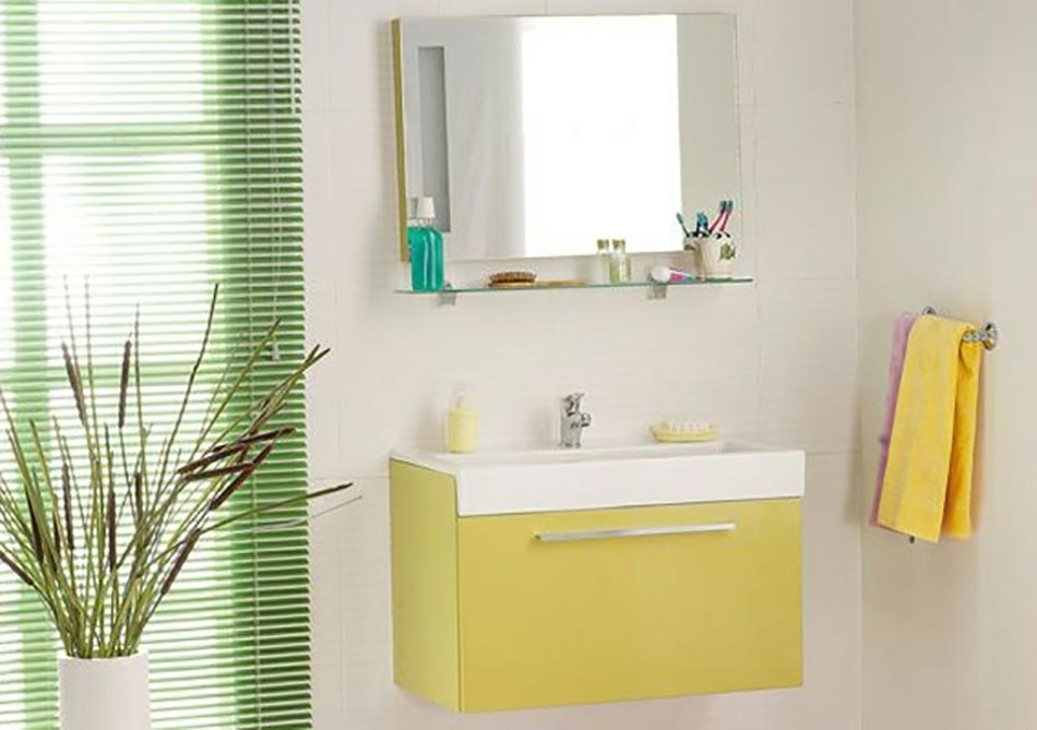 couleurs fraiches salle de bain moderne design