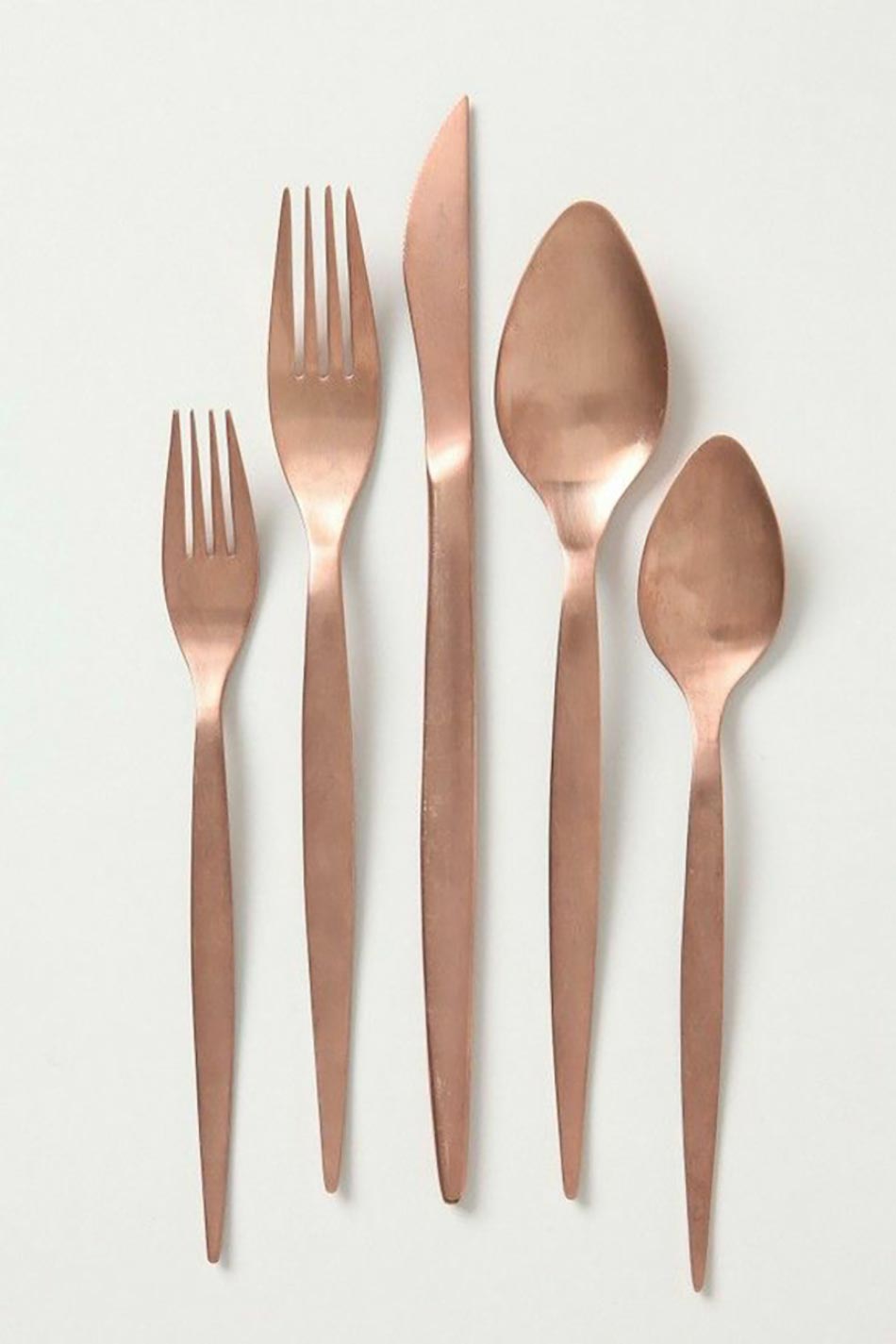 couverts en cuivre design moderne