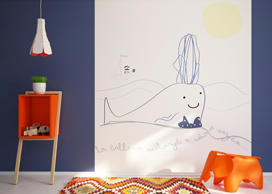 déco murale à l'aide de stickers originaux