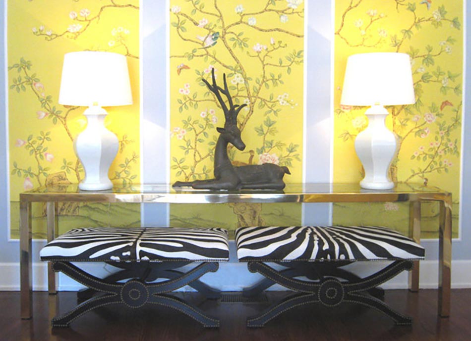 Papiers peints en fleurs décoratives