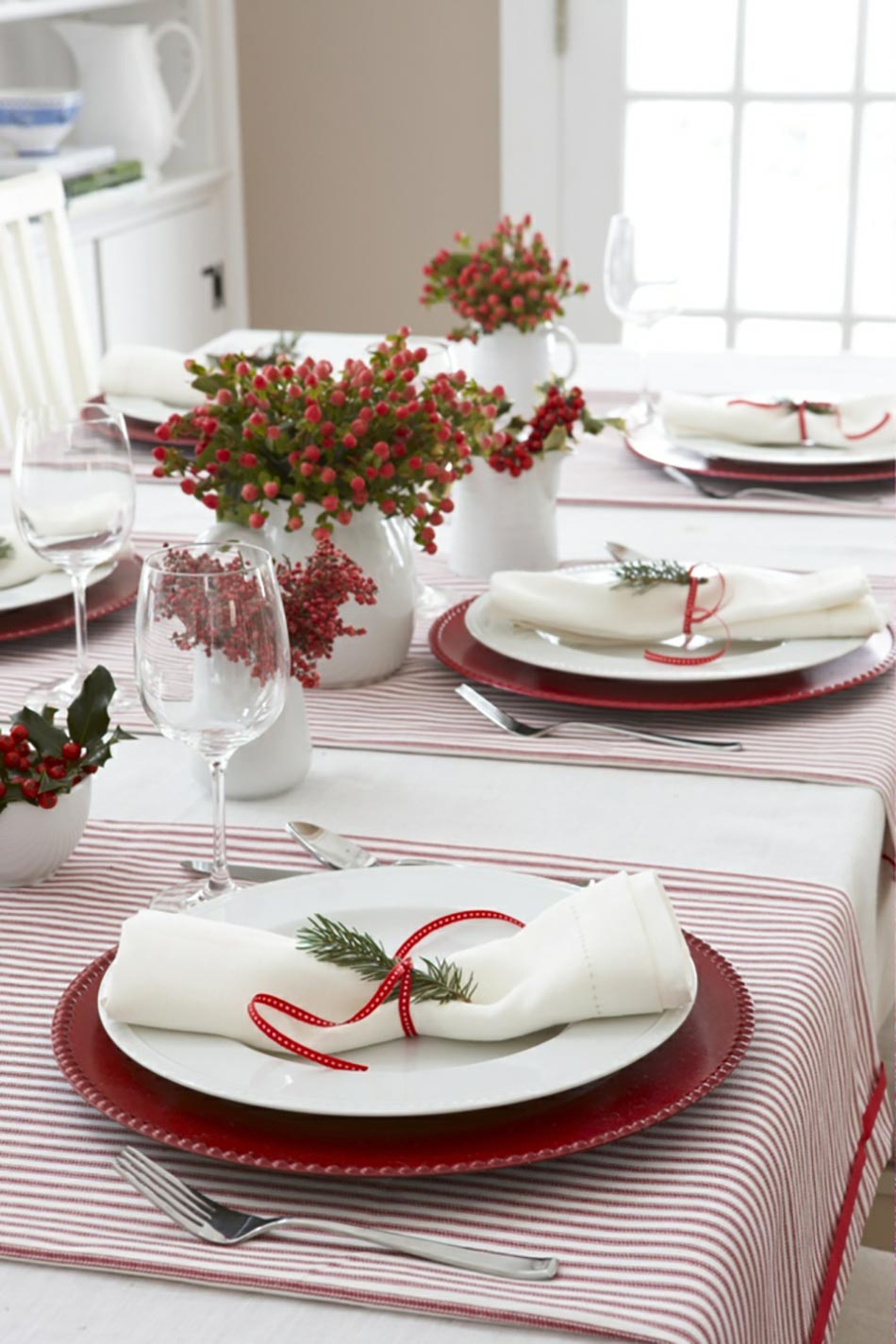 décoration de table de Noël simple 