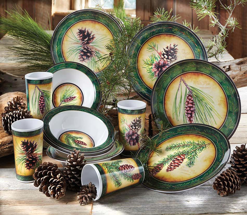 Set De Vaisselle De Noël MIAMIO - Service 4 Pièces, Assiettes Et Bols à Motif Festif Pour Les Fêtes