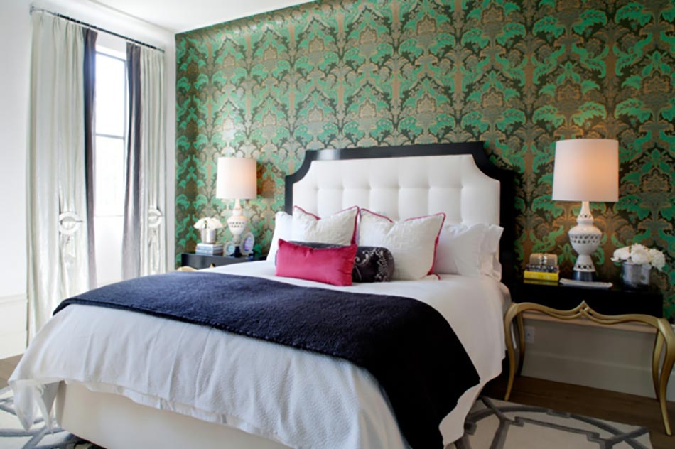 papier peint chambre éclectique