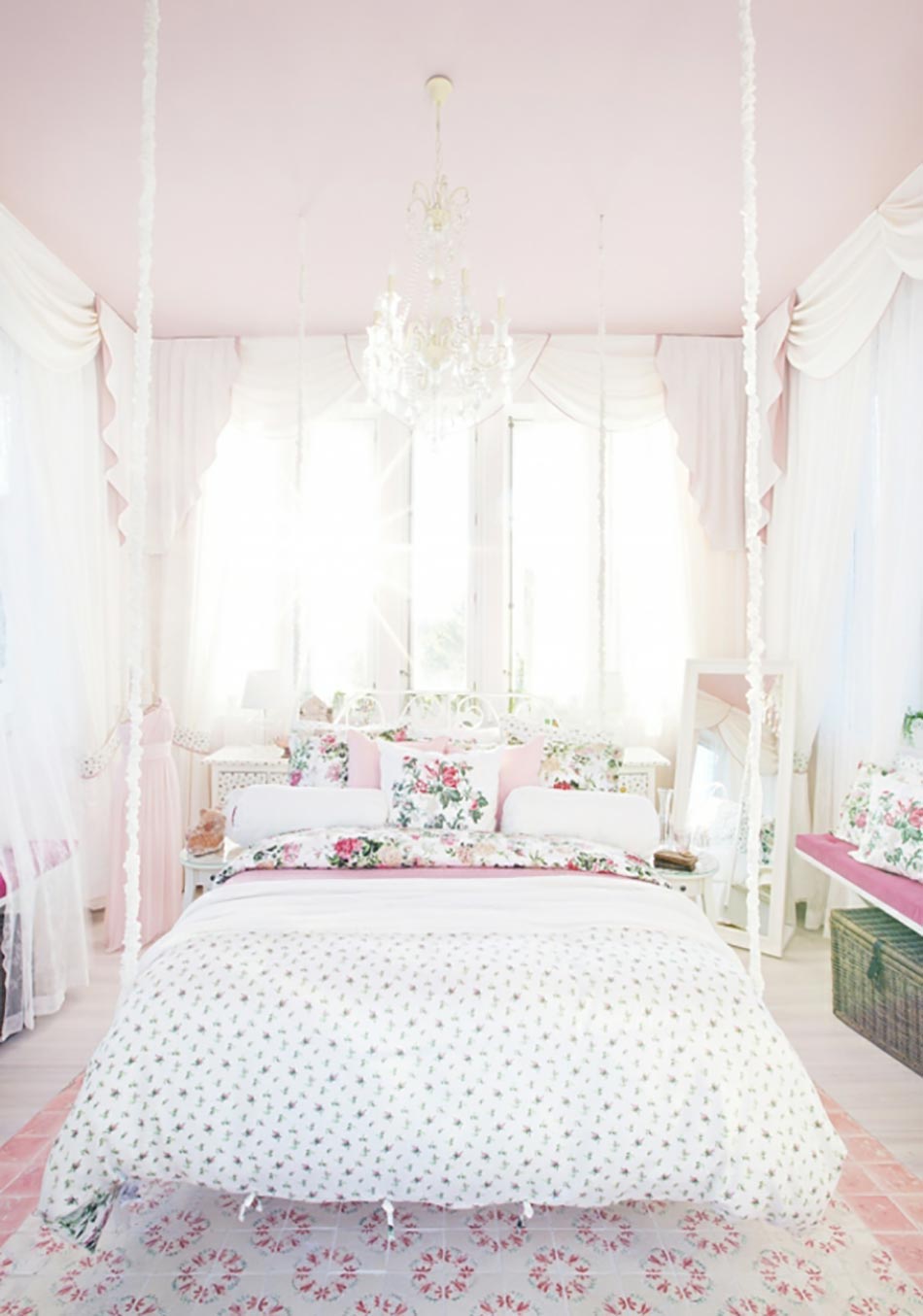 chambre design rose bonbon