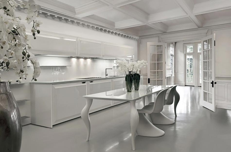 cuisine avec style glamour et minimaliste