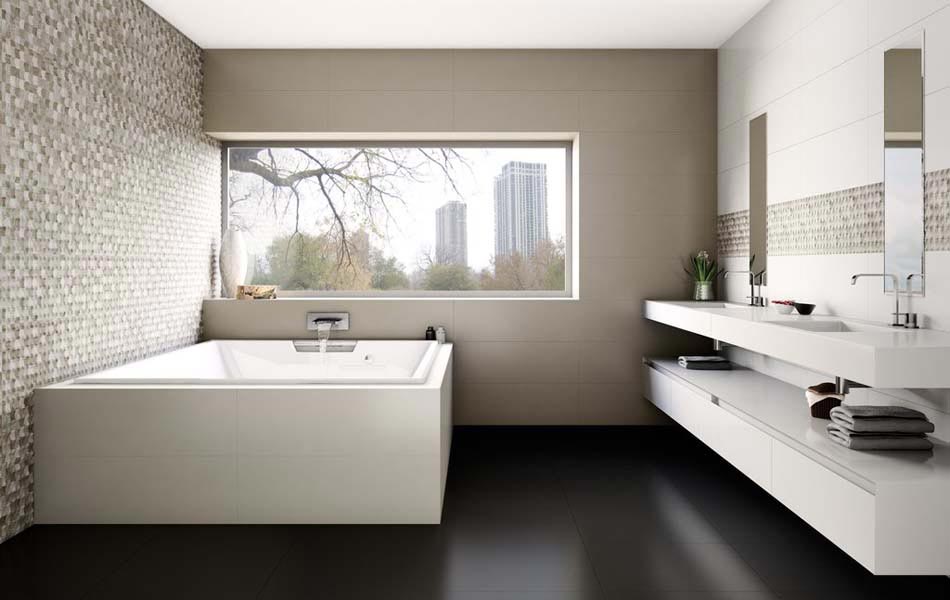 spacieuse et luxueuse salle de bain appartement moderne