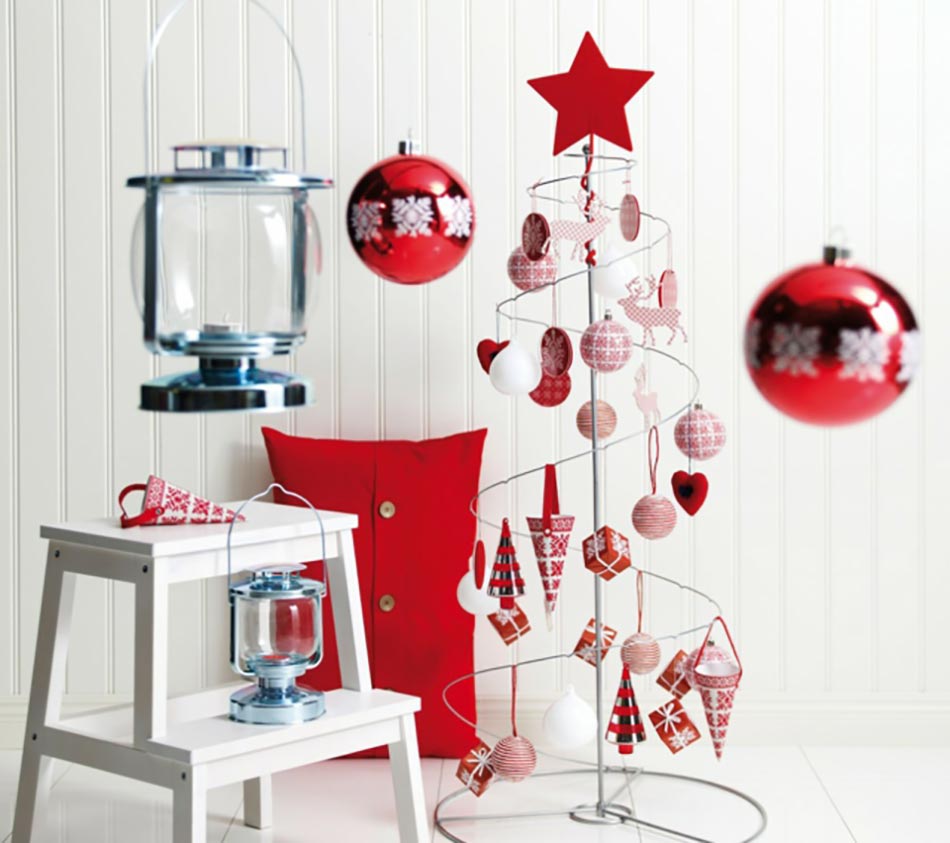blanc et rouge décoration de Noël
