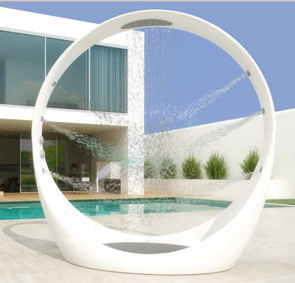 douche design moderne plein air outdoor piscine