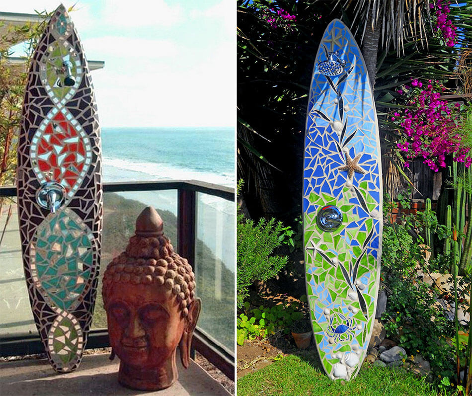Une douche de jardin au design inspiré par la vie des surfeurs douche de jardin design sympa surf