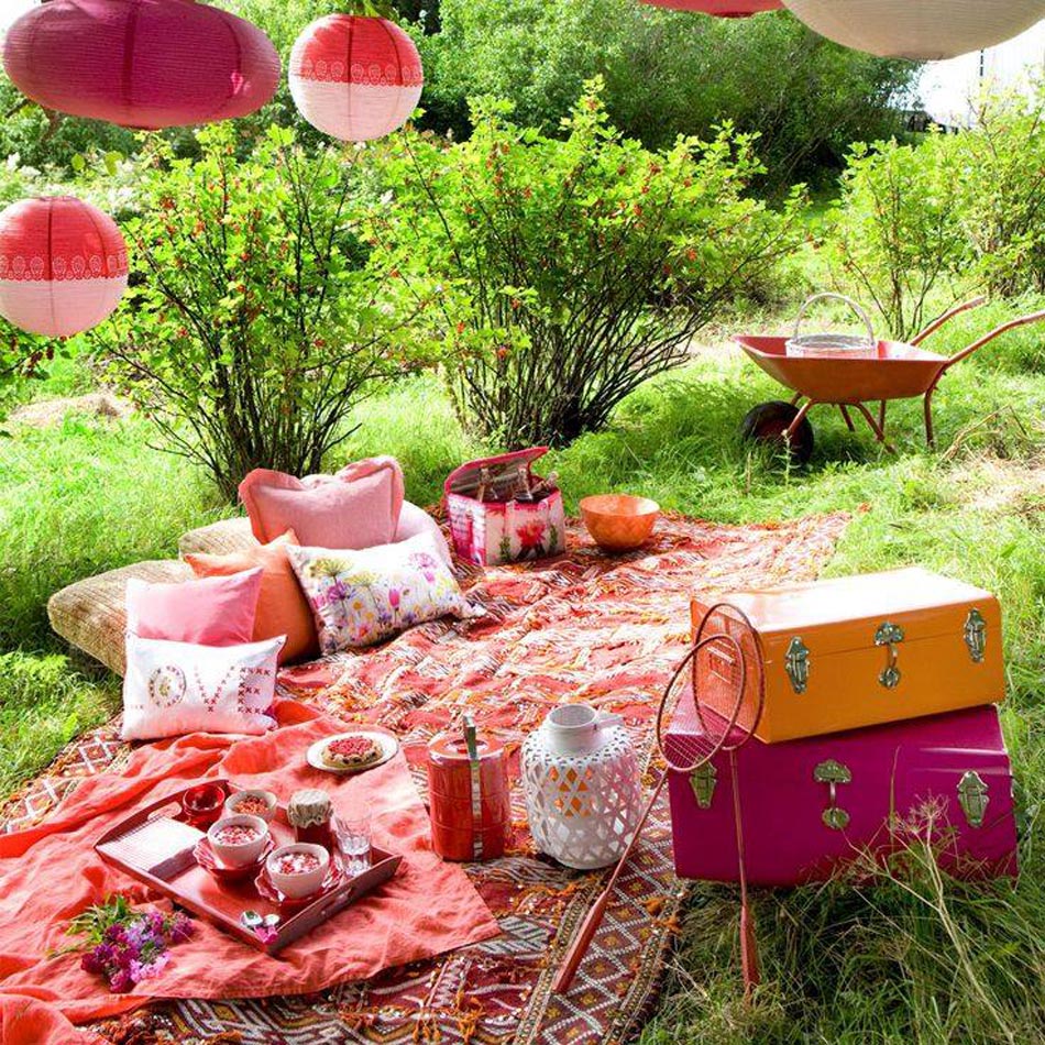 espace outdoor aménagé en pique-nique déco