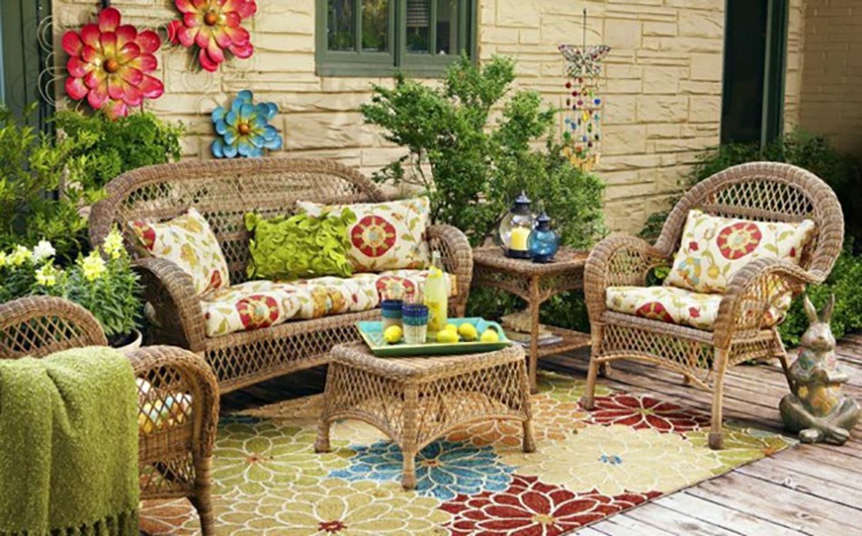salon de jardin table de jardin meuble outdoor fleurs