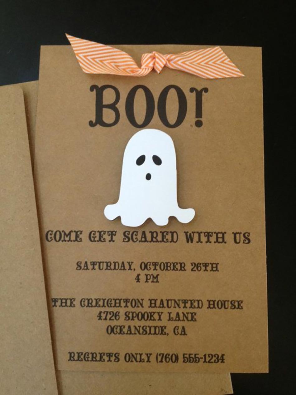 invitation créative fairepart halloween party fête