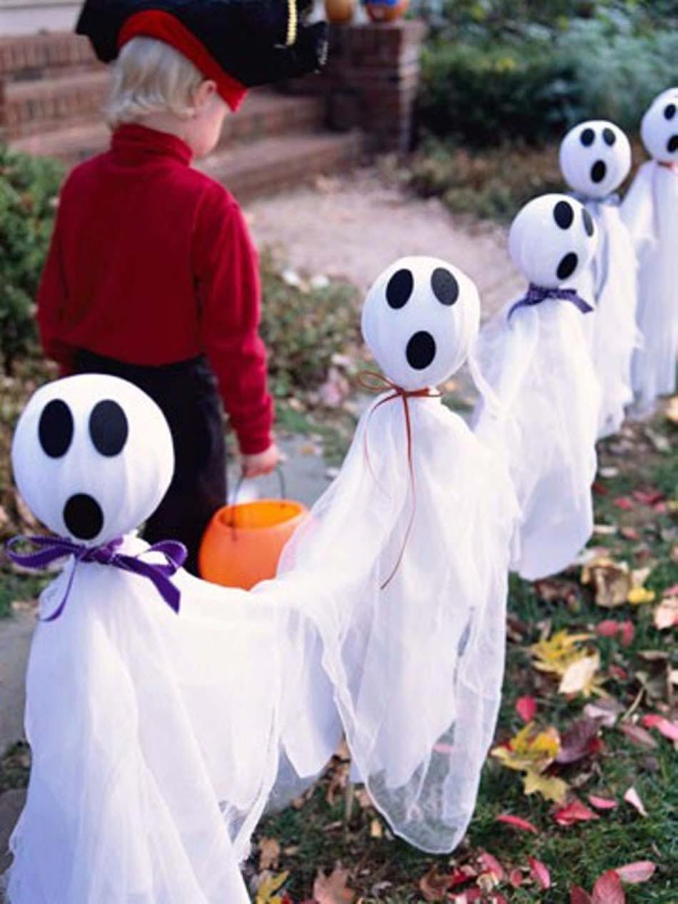 fantômes rigolo jardin déco halloween