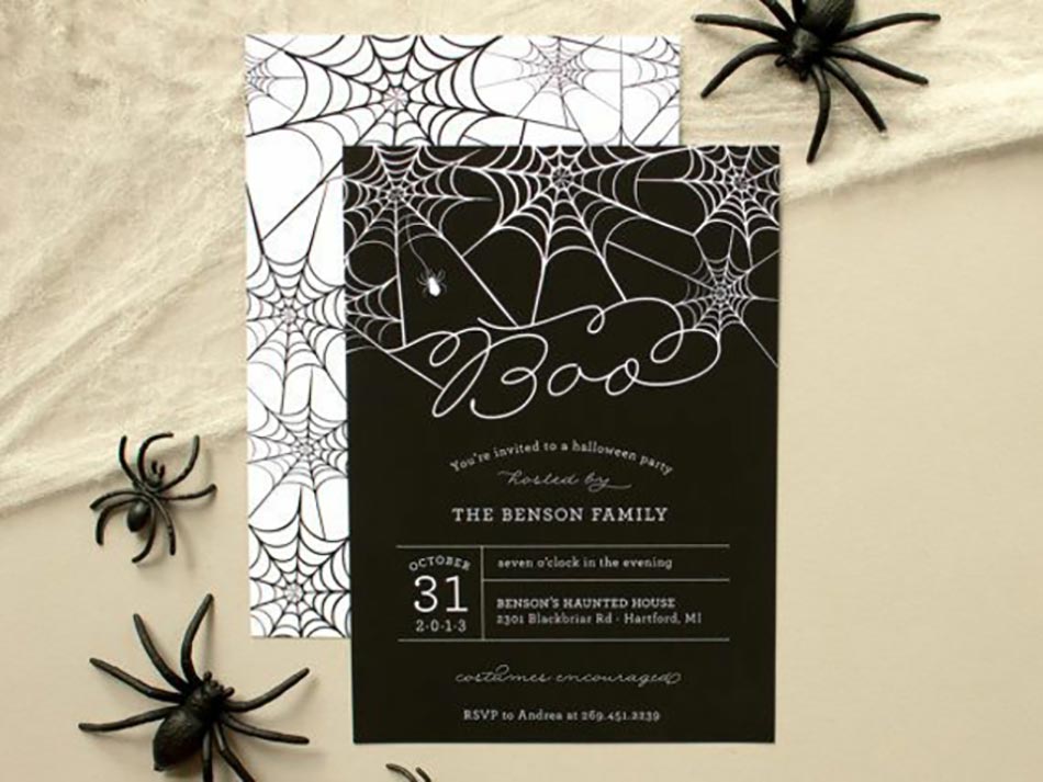 Carton invitation fairepart original design party fête Halloween