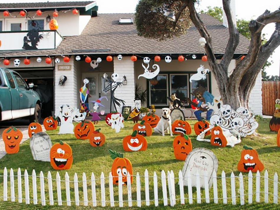 décoration Halloween jardin outdoor idées originales