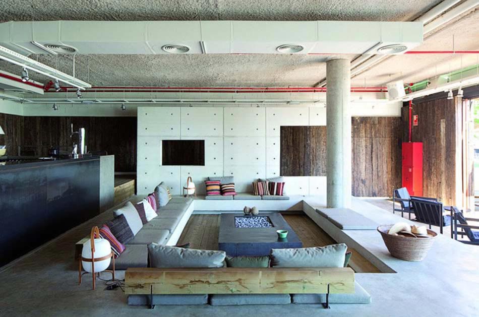 coin enfoncé tendance design salon moderne