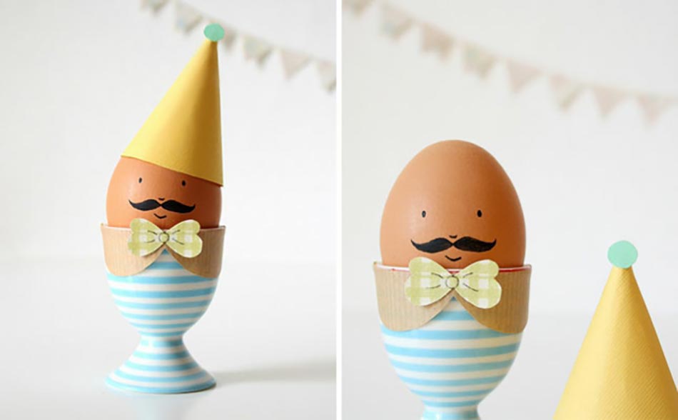 personnage mignon enfant oeufs pâques