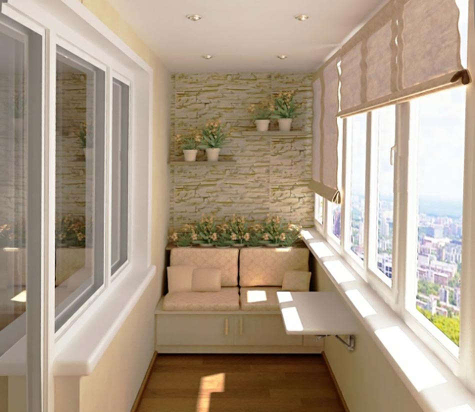 salon balcon vitré d'appartement