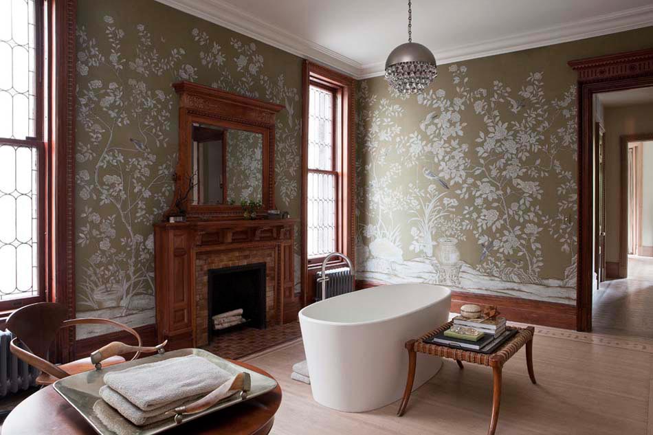 papier peint salle de bain vinyles