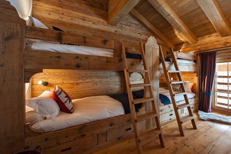 chambre des enfants lits en bois massif