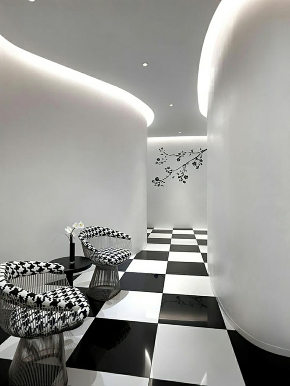 intérieur moderne design noir et blanc