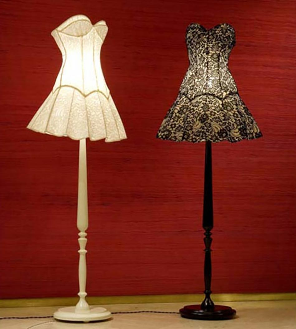 lampadaire design robes mode