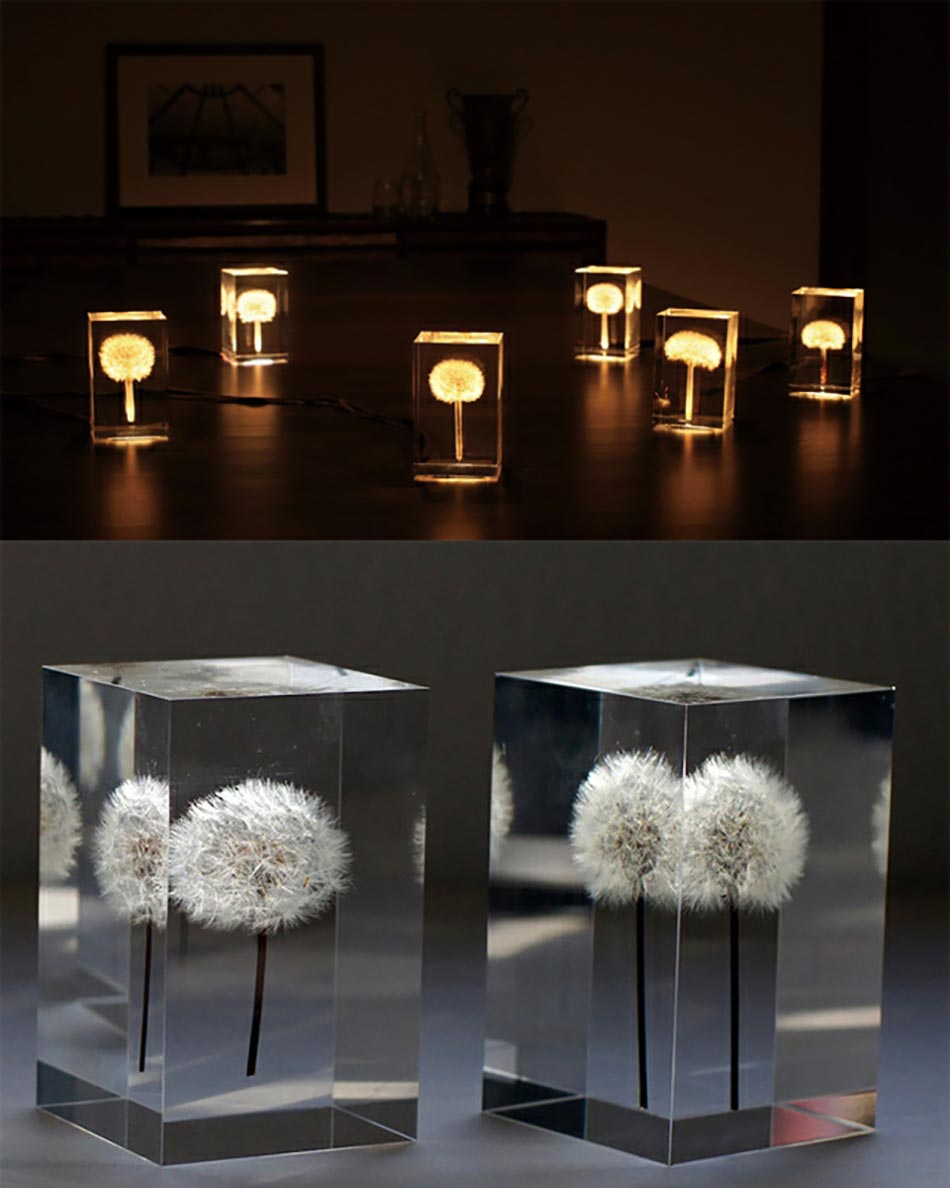 lampe design à poser fleurs lumineuses