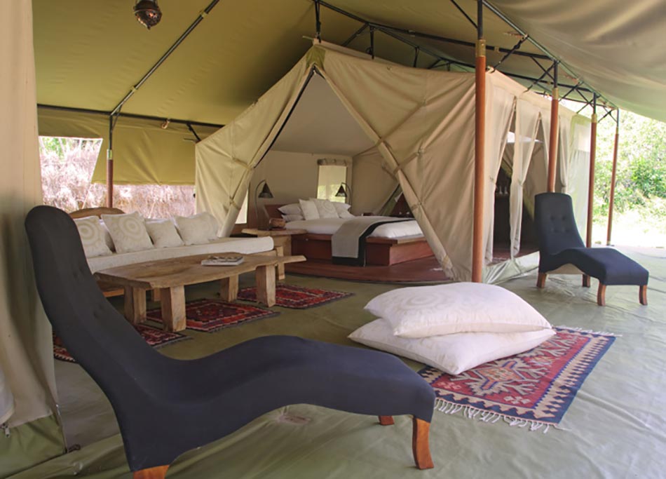 tente de luxe pour safari au Kenya