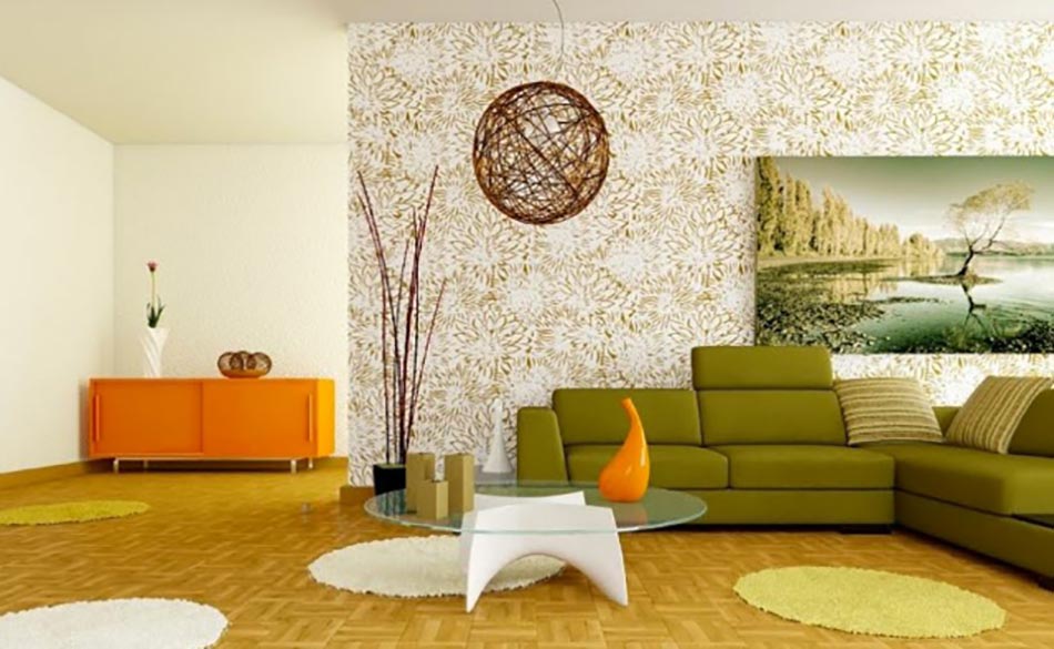 lumineux séjour inspirée design retro 70