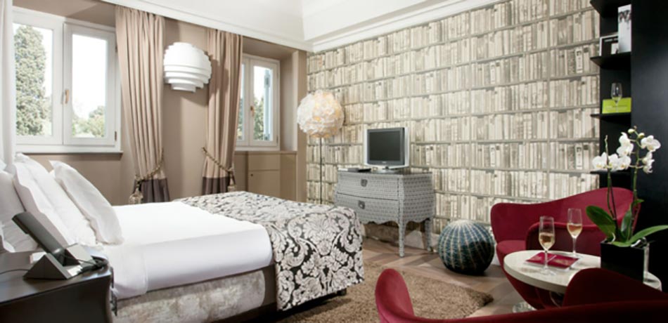 intérieur design chic luxe suite hotel rome