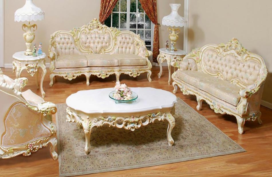 meubles blancs bois massif formes style