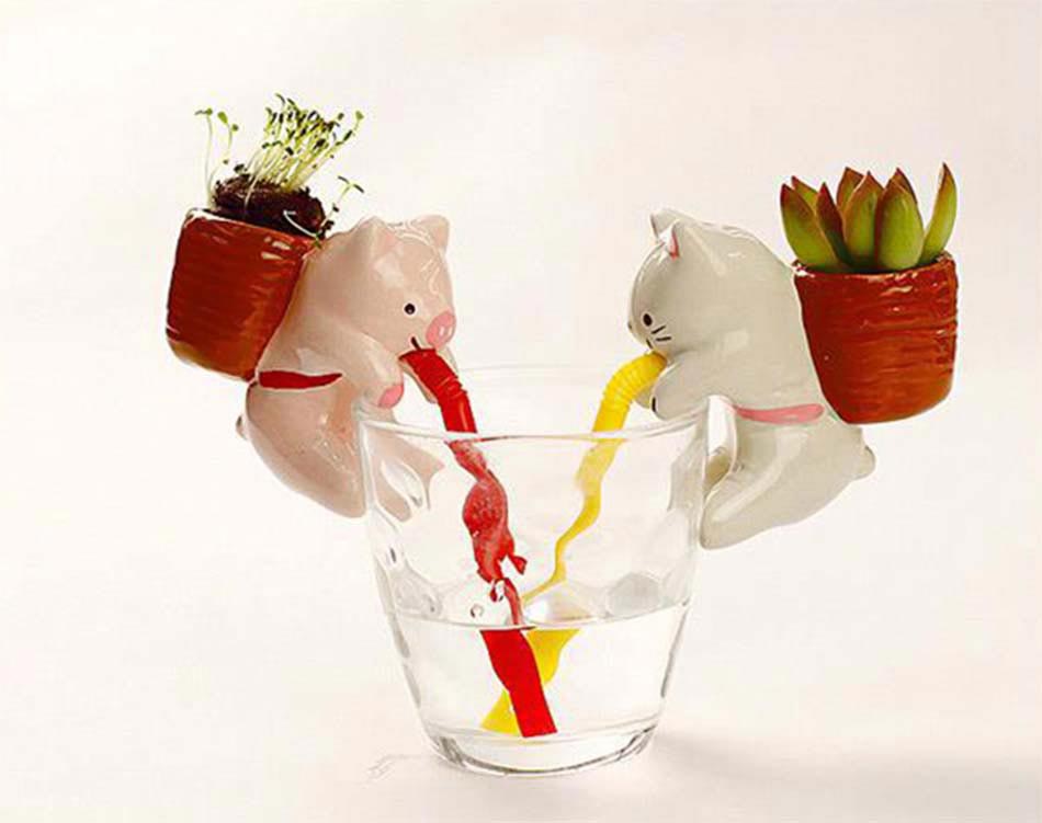 pots de fleurs animaux sympa enfants
