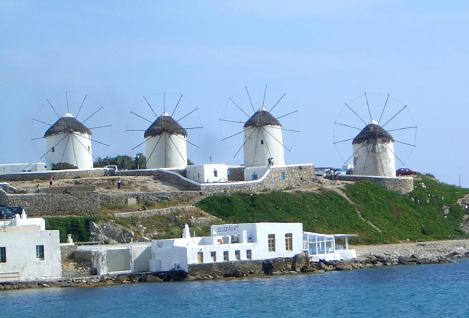 moulins à vent île Mykonos vacances tourisme