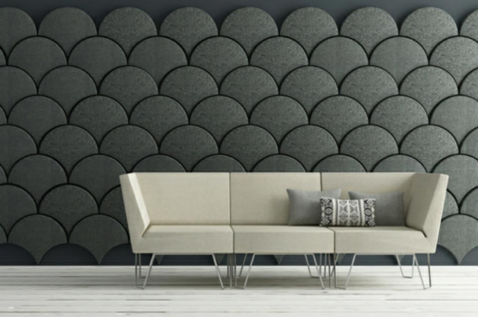 isolation acoustique Gingko design en gris