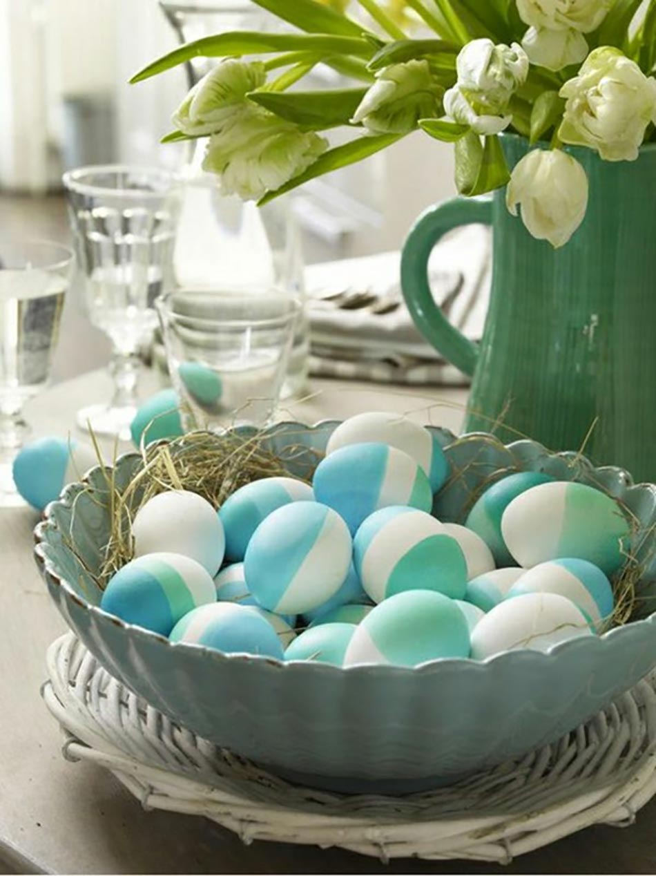 turquoise œufs de pâques