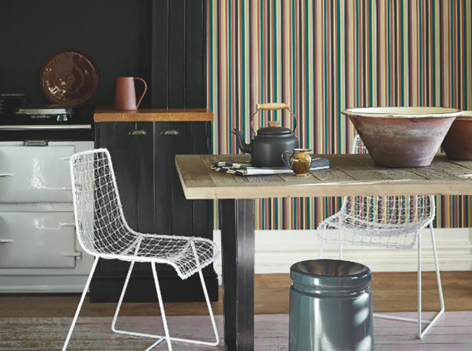 mur rayures idées déco maison moderne