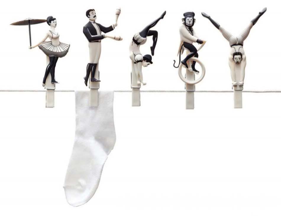 pince à linger design rétro cirque italien