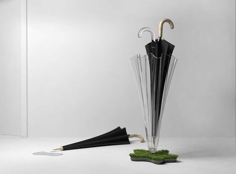 porte parapluies design transparent élégant