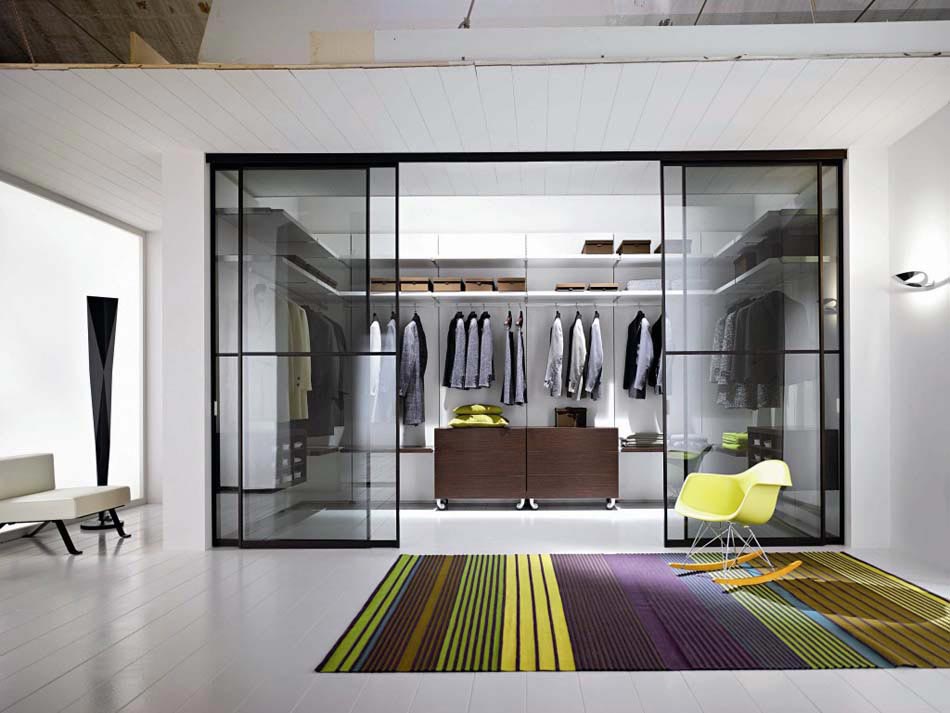 suite luxe grand armoire transparent porte en verre coulissante