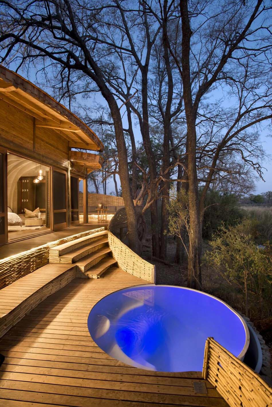 extérieur jacuzzi suite luxe safari afrique