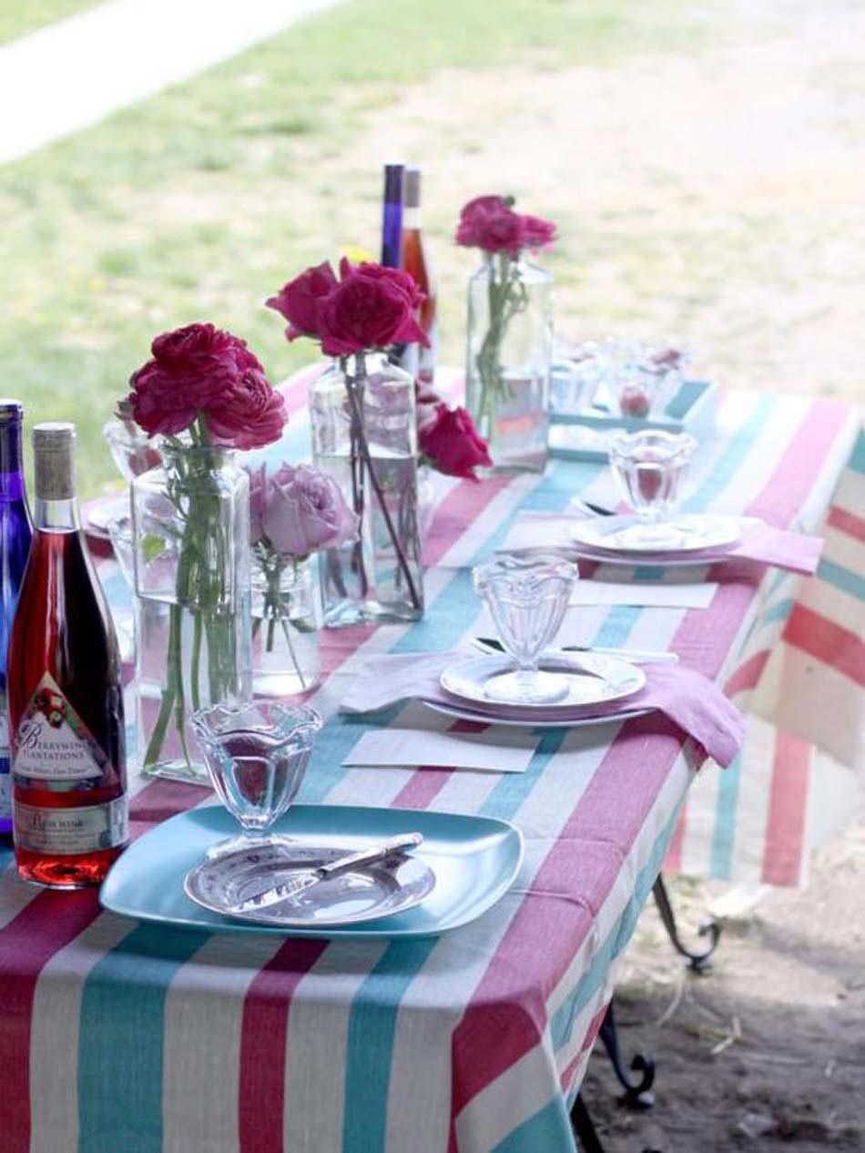 recevoir amis jardin dresser sa table