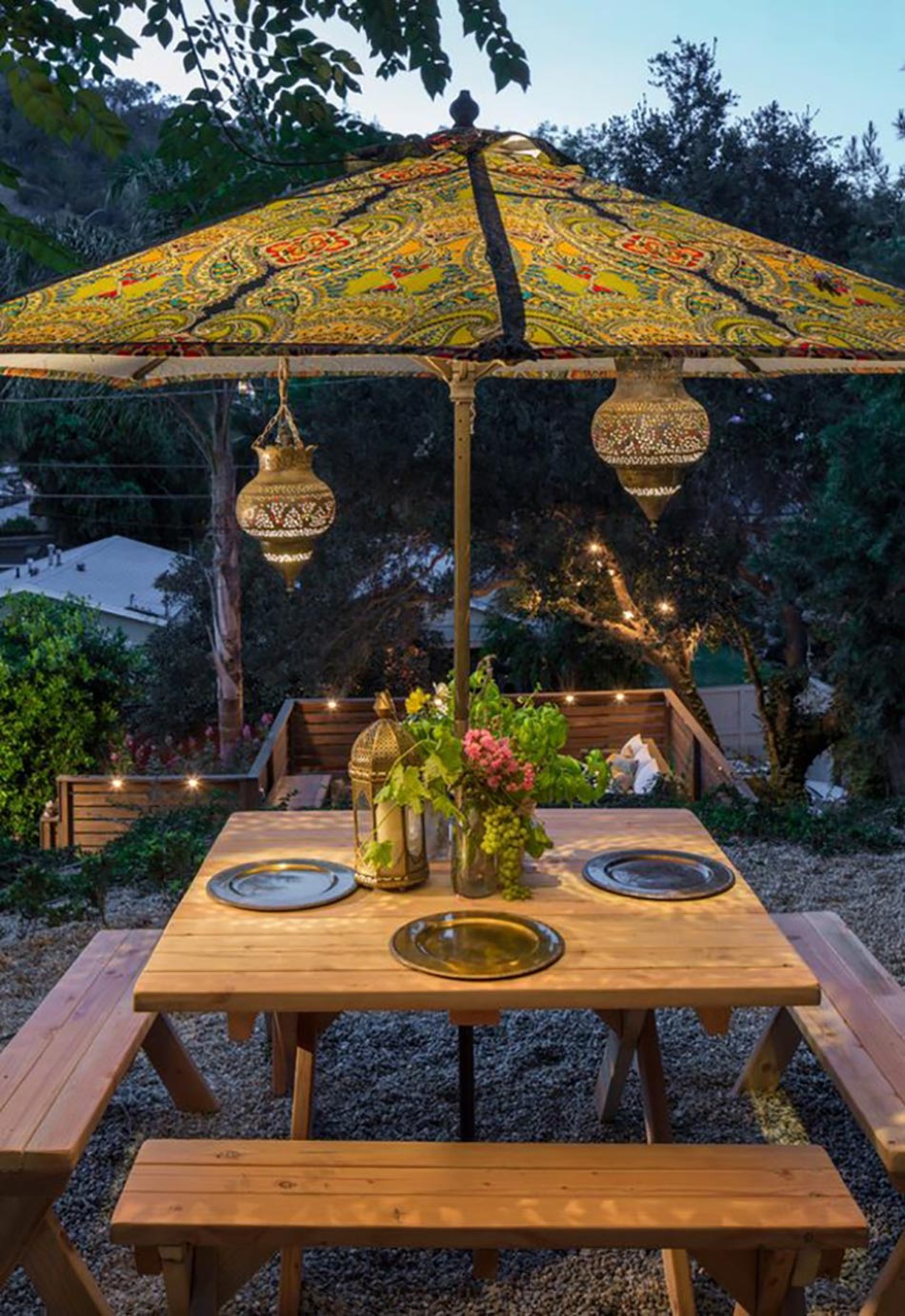 outdoor living diners en plein air