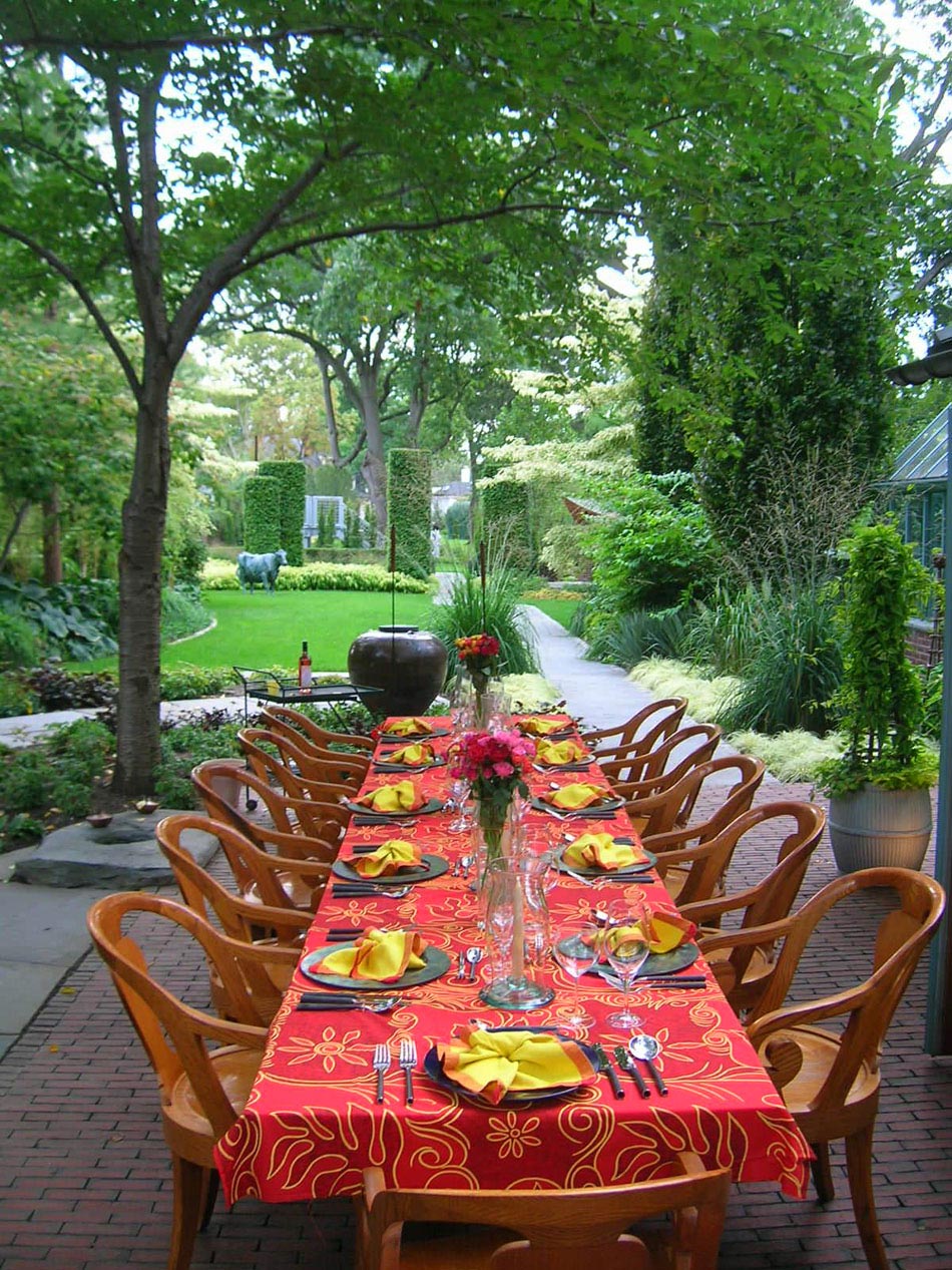 repas plein air outdoor maison moderne