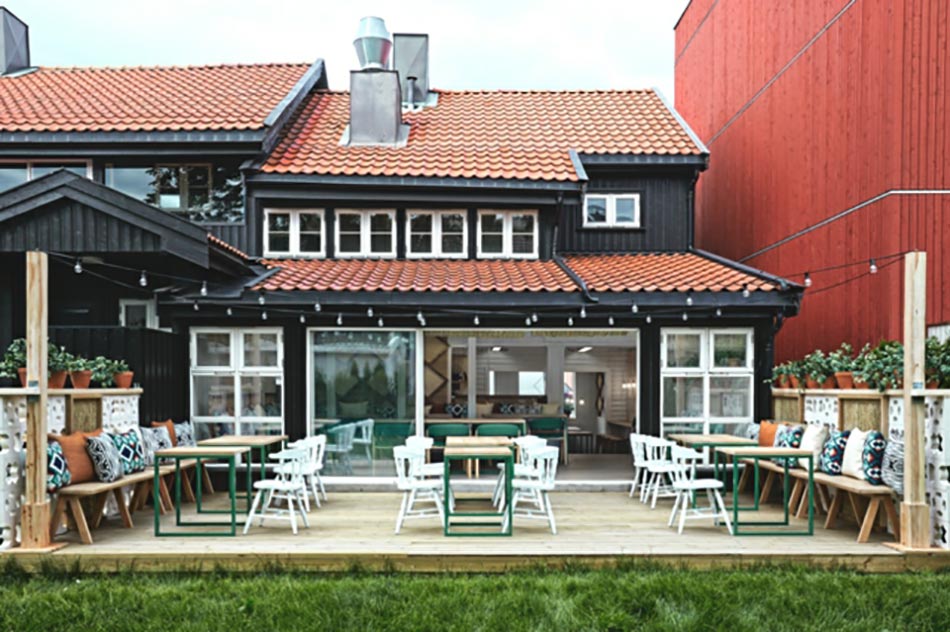 terrasse du restaurant espagnole Vino Veristas Oslo