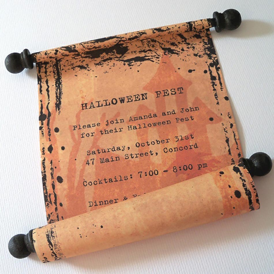 Invitation fairepart pour party d'Halloween fête