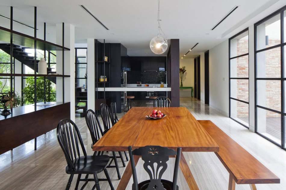 salle à manger maison de ville totalement rénovée