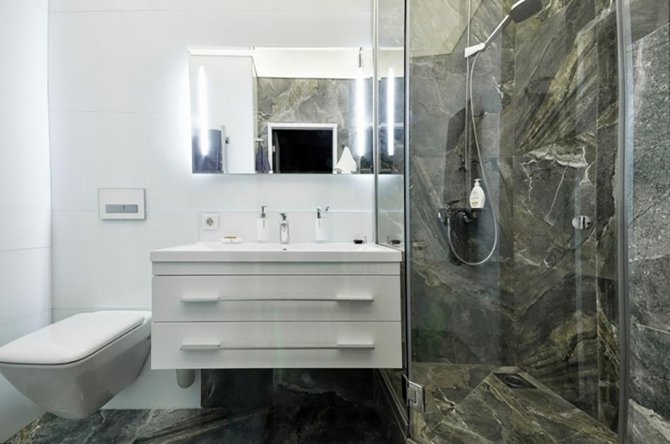 salle de bain design marbre