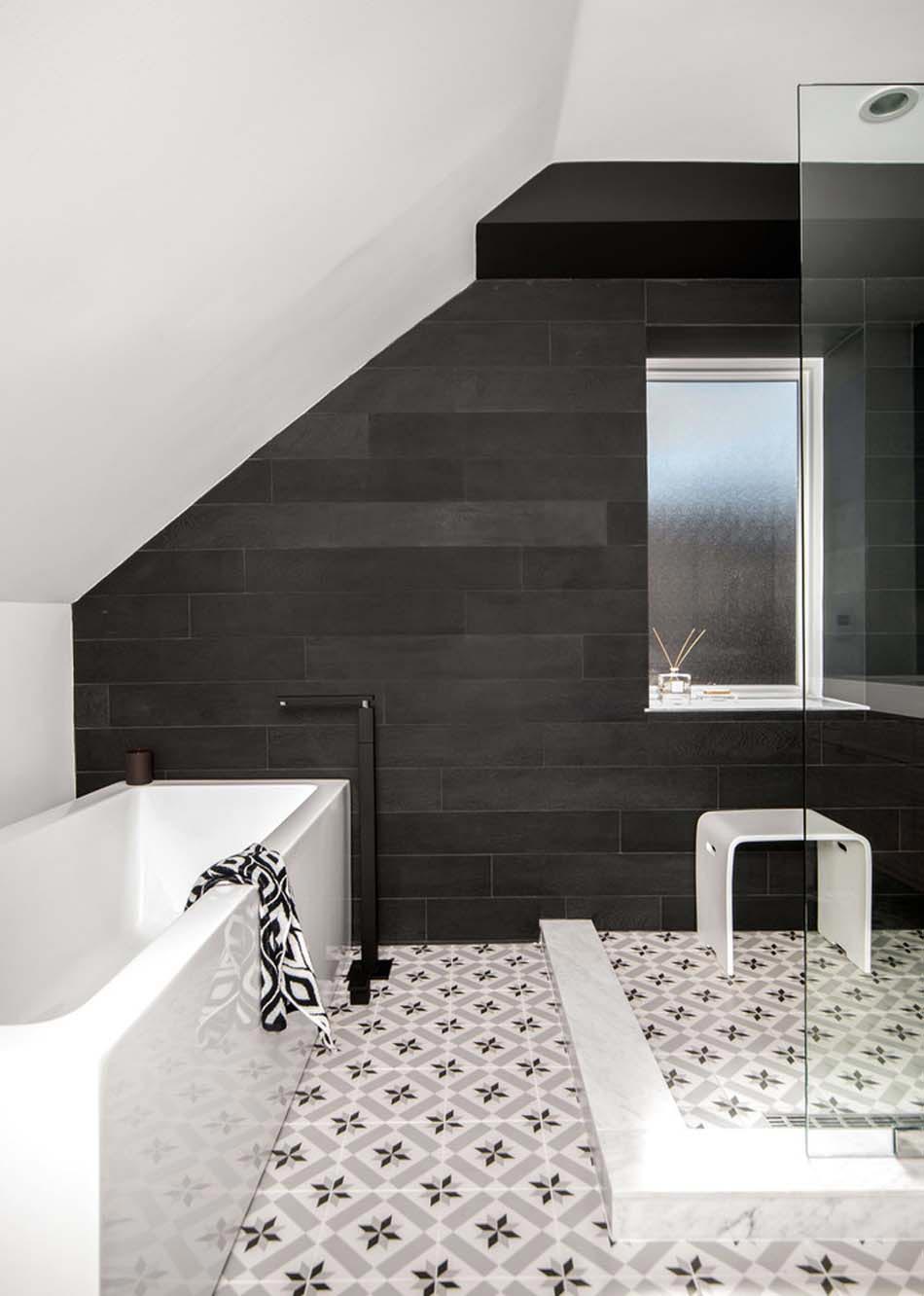carrelage design moderne géométrique salle de bain