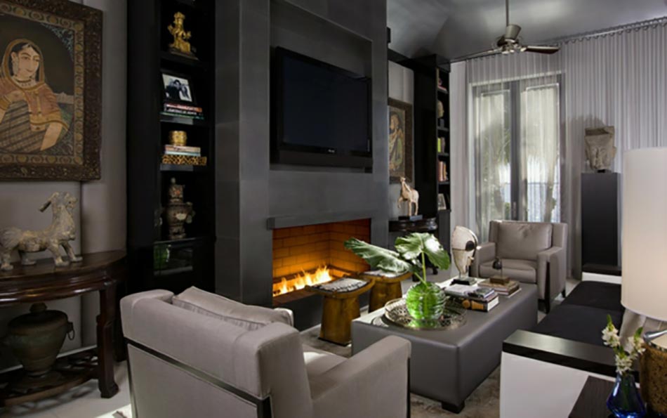 salon en gris design élégant éclectique