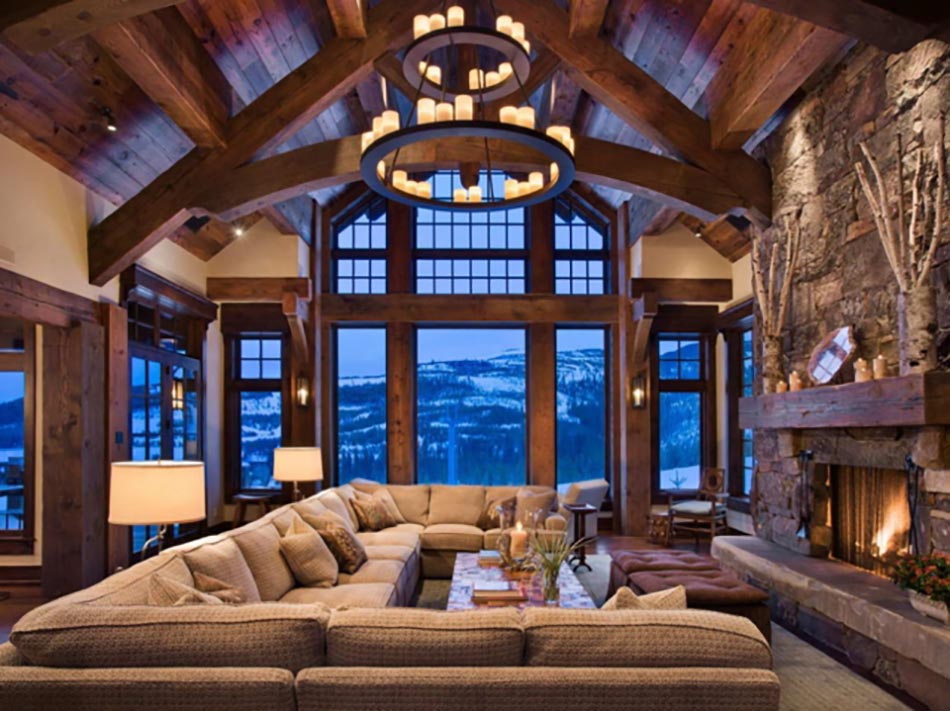 chalet en bois luxe prestige montagne vue panorama